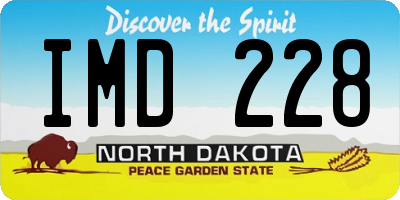 ND license plate IMD228