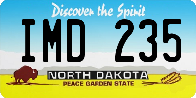ND license plate IMD235