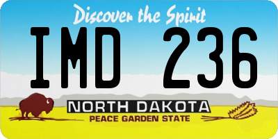 ND license plate IMD236