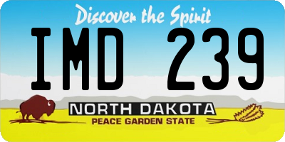 ND license plate IMD239