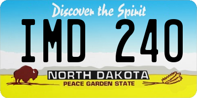 ND license plate IMD240