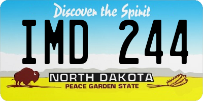 ND license plate IMD244