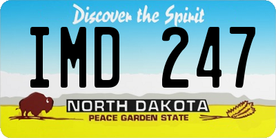 ND license plate IMD247