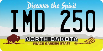ND license plate IMD250