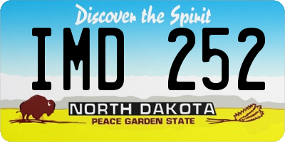 ND license plate IMD252