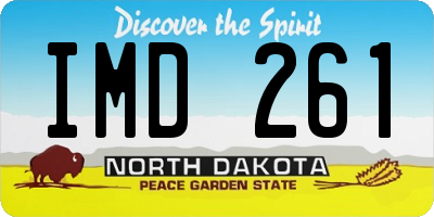 ND license plate IMD261