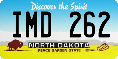 ND license plate IMD262