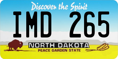 ND license plate IMD265