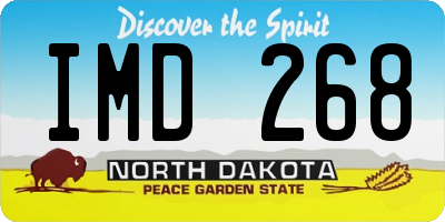 ND license plate IMD268