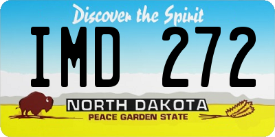 ND license plate IMD272