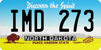 ND license plate IMD273