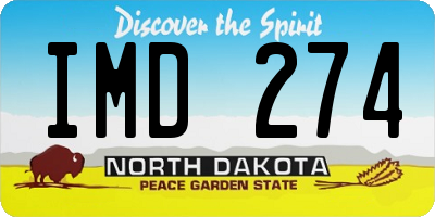 ND license plate IMD274