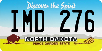 ND license plate IMD276