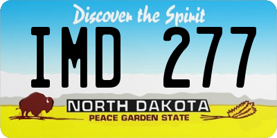 ND license plate IMD277