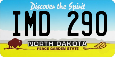 ND license plate IMD290