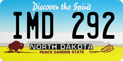 ND license plate IMD292