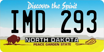 ND license plate IMD293