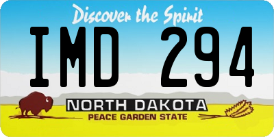 ND license plate IMD294