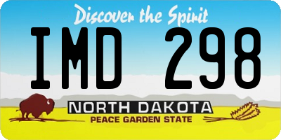 ND license plate IMD298