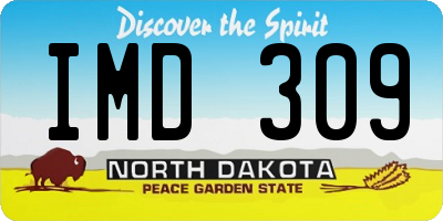 ND license plate IMD309