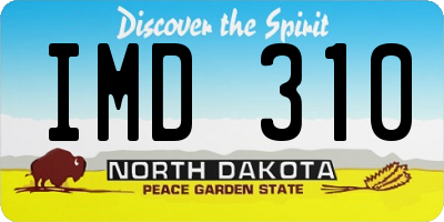 ND license plate IMD310
