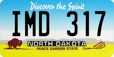 ND license plate IMD317