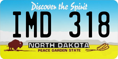 ND license plate IMD318