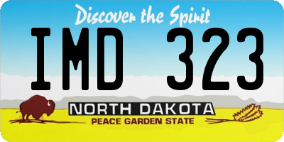 ND license plate IMD323