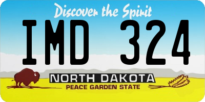 ND license plate IMD324