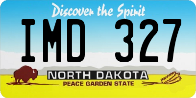 ND license plate IMD327
