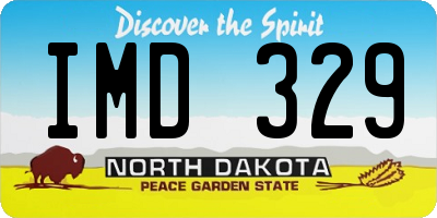 ND license plate IMD329