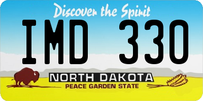 ND license plate IMD330