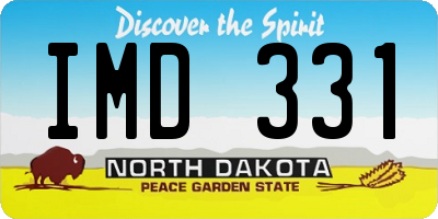 ND license plate IMD331