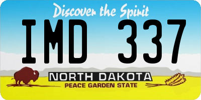 ND license plate IMD337