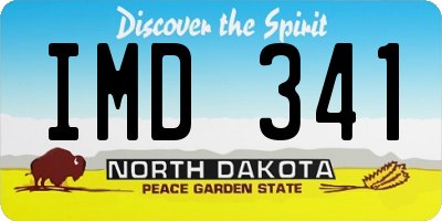 ND license plate IMD341
