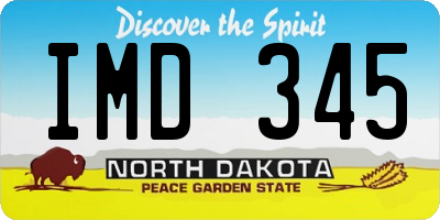 ND license plate IMD345