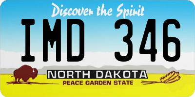 ND license plate IMD346