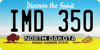 ND license plate IMD350