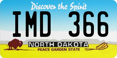 ND license plate IMD366