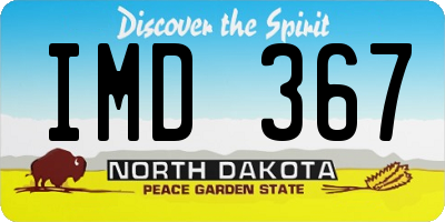 ND license plate IMD367