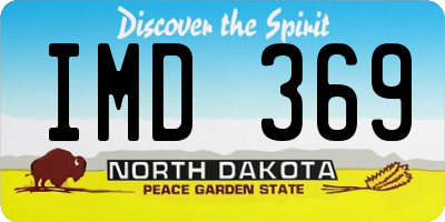 ND license plate IMD369