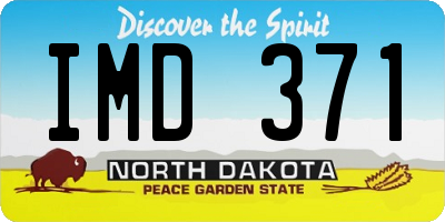 ND license plate IMD371