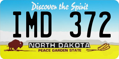 ND license plate IMD372