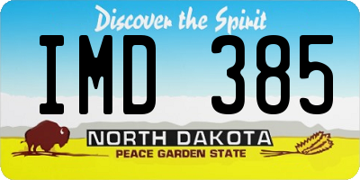 ND license plate IMD385