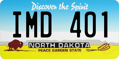 ND license plate IMD401