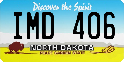 ND license plate IMD406