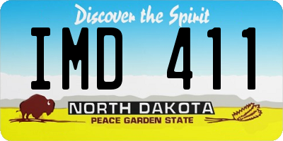 ND license plate IMD411
