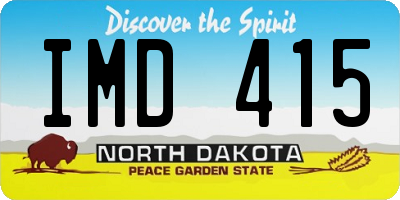 ND license plate IMD415