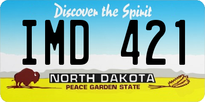 ND license plate IMD421