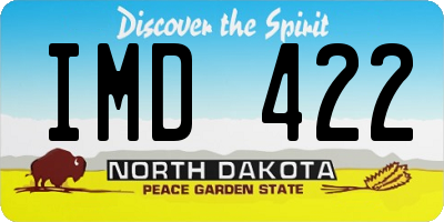 ND license plate IMD422